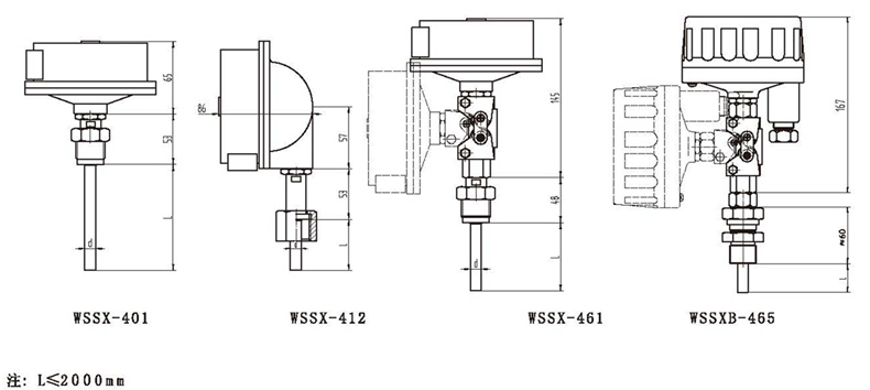 WSSX工業雙金屬溫度計（電接點型螺紋式）_http://m.gzyuanda.com_雙金屬溫度計_第3張